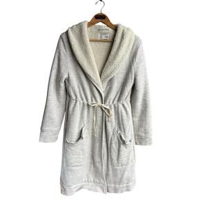 Anthropologie Saturday Sunday Gray Sherpa Lined Snap Front Jacket Medium